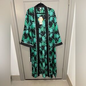 Fe Neol x Target Palm Tree Silk Robe Size Small